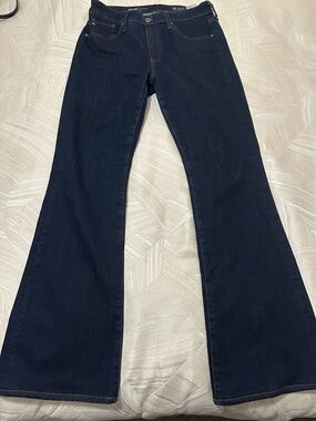 AG Farrah Boot Jeans 29x32 Dark Wash Mid Rise Bootcut Stretch Denim